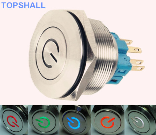 40mm带灯金属按钮