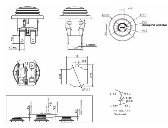 带灯按键开关 带灯按键开关