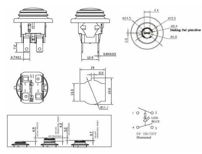 防水按键开关 防水按键开关