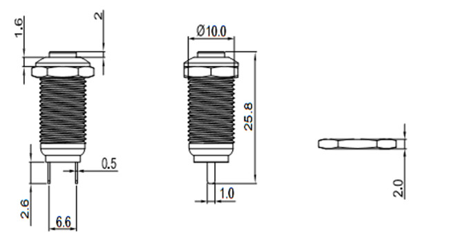 10mm金属按钮开关