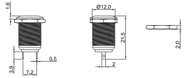 12mm金属按钮开关 12mm金属按钮开关