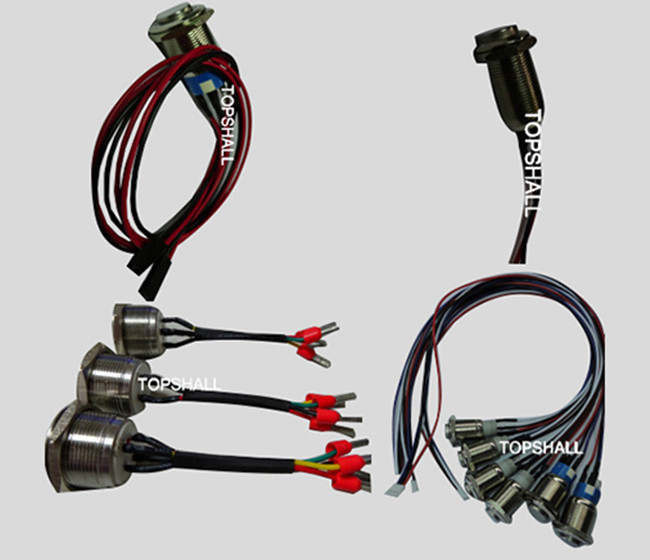 带线金属按钮开关